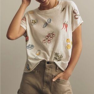 NWT Embroidered Maeve Boxy Tee